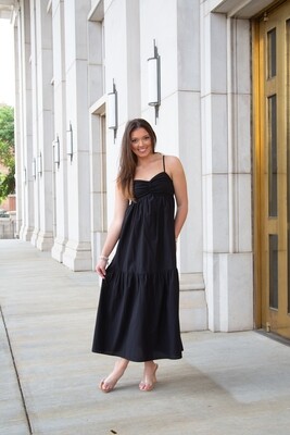 Claire Sleeveless Smocked Back Tiered Maxi Dress