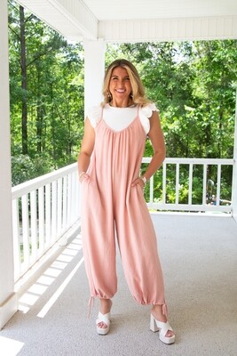Letters to You Linen Strappy Jumpsuit