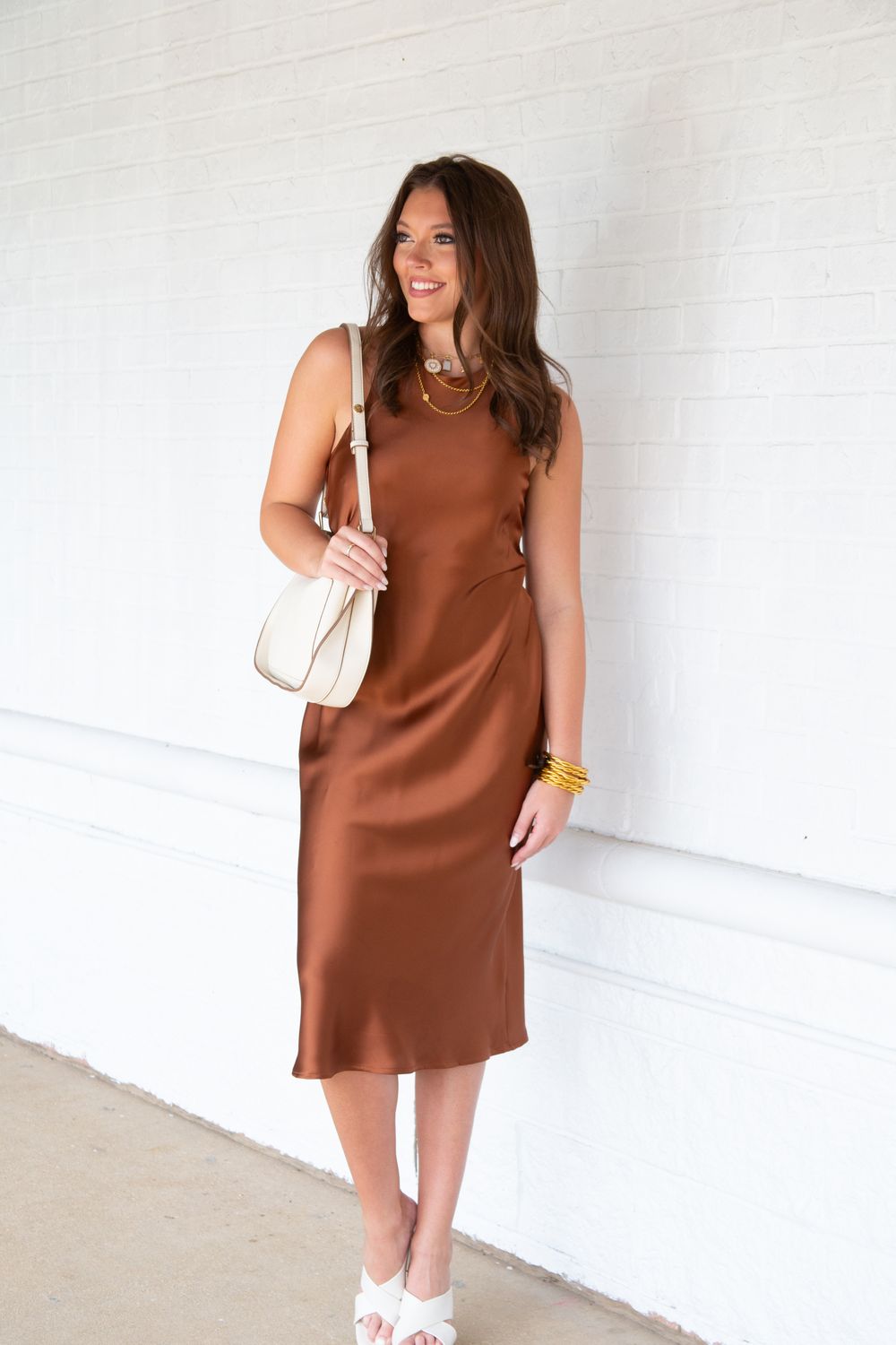 What I Wanted Satin Midi Dress