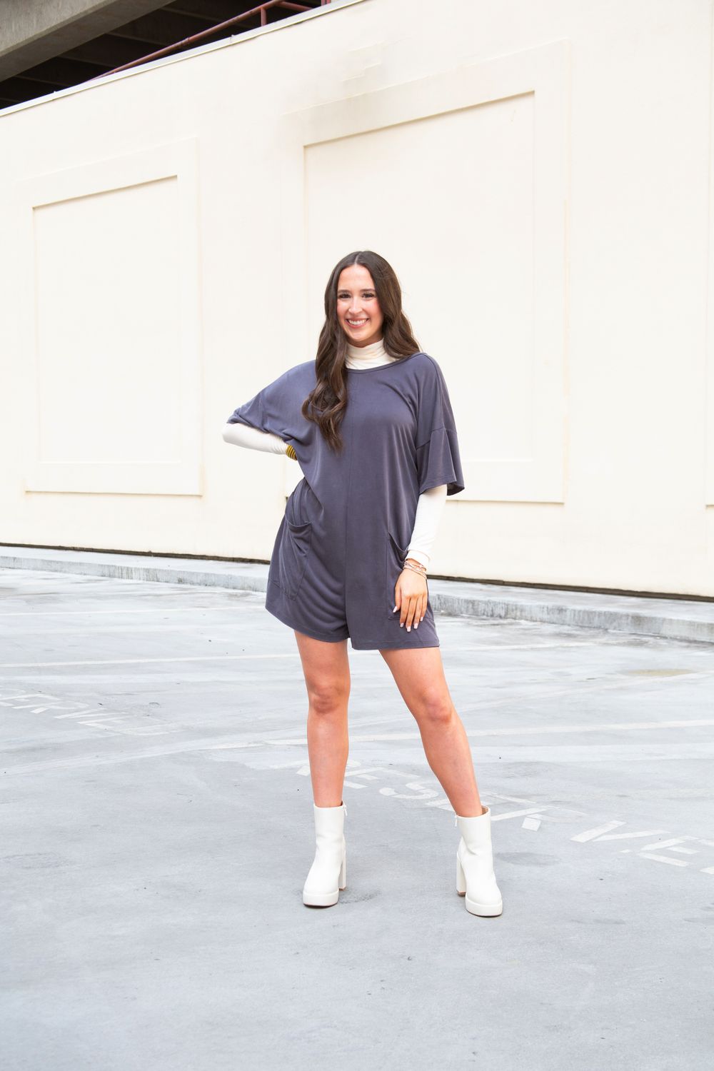The Very Best V Back Boxy Jersey Romper