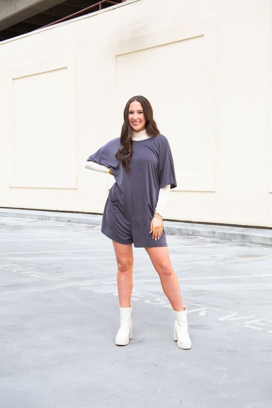 The Very Best V Back Boxy Jersey Romper