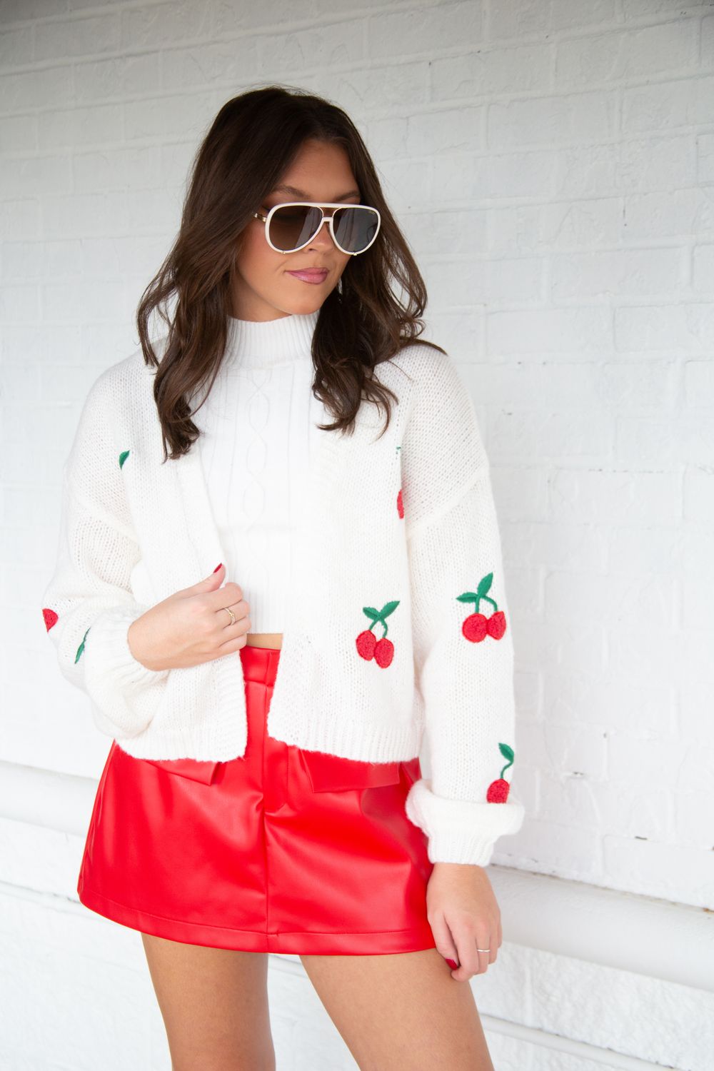 On Trend Cherry Cardigan