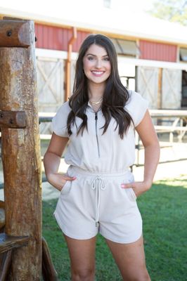 Adventure Awaits Textured Collared Romper