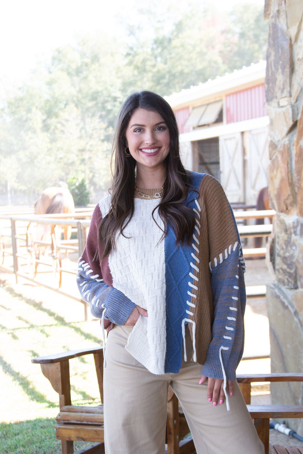 Best Chances Color Block Sweater