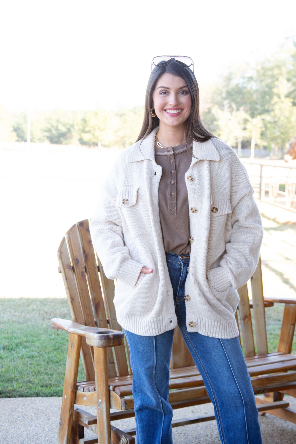 Feels Like Fall Collared Sweater Jacket