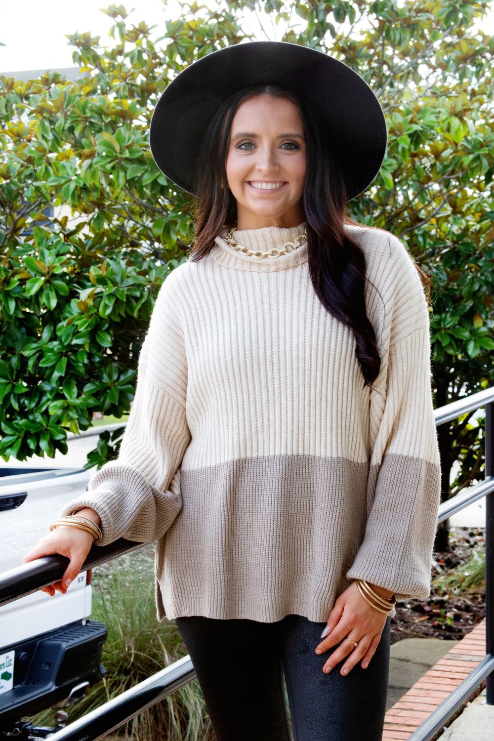 Cool Factor Color Block Sweater Top