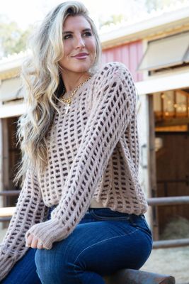 Make It Out Open Stitch Sweater