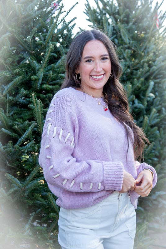 Happy Harvest Stitch Detail Sweater Top