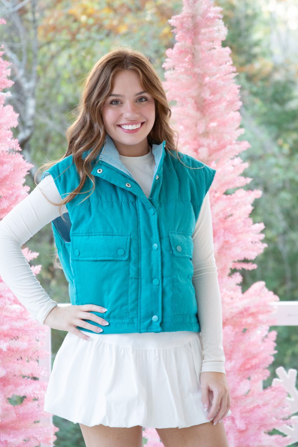 Hit or Miss Two Tone Lightweight Puffer Vest