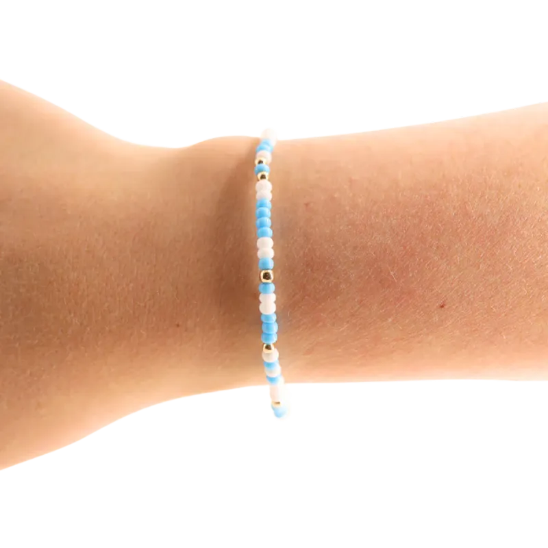 Blue &amp; White Sprinkle Bracelet