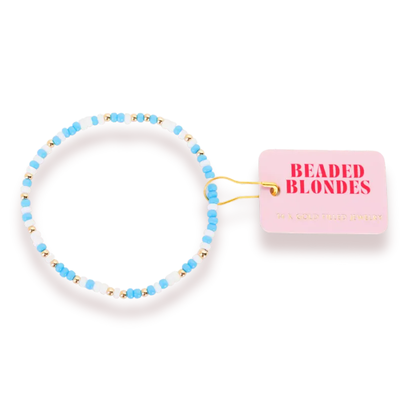 Blue &amp; White Sprinkle Bracelet