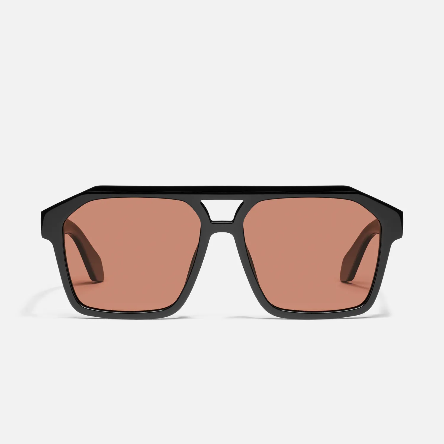 QUAY Soundcheck BLACK/APRICOT POLARIZED