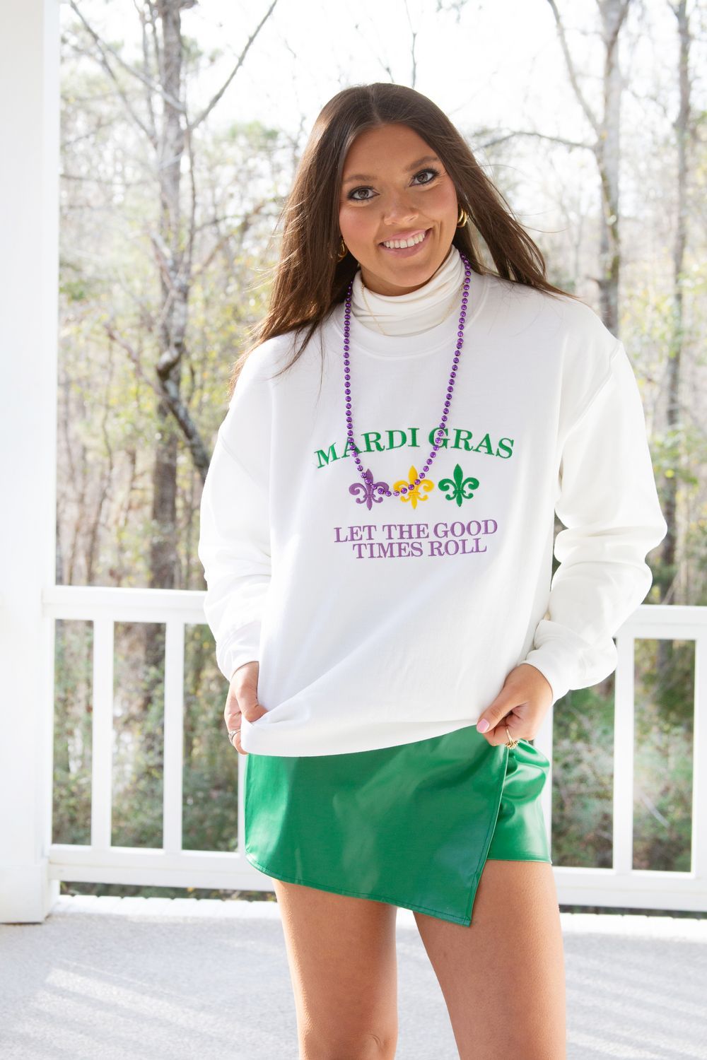 Embroidery Good Times Roll Sweatshirt