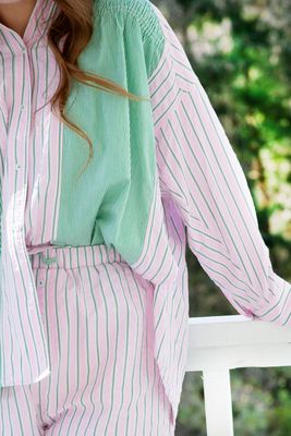 Reflections of You Seersucker Stripe Detail Short