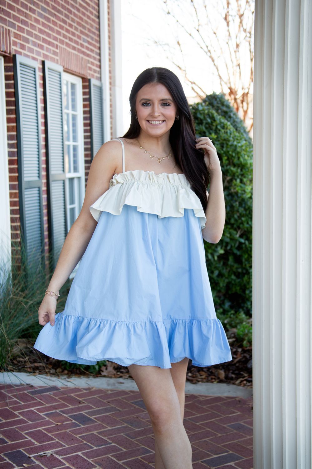 Amazed by You Sleeveless Ruffle Detail Babydoll Dress