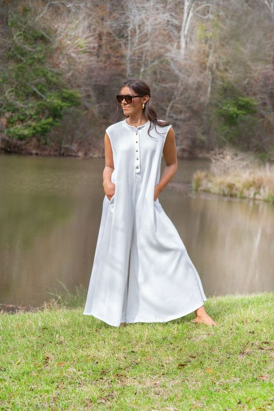 Through it All Wide Leg Solid Jumpsuit