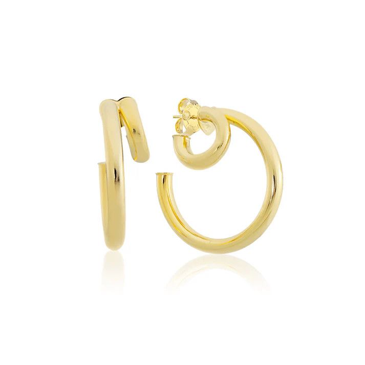 Frankie Hoop , Color: SHINY GOLD