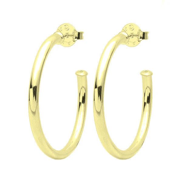 Small Everybody&#39;s Favorite Hoop , Color: SHINY GOLD