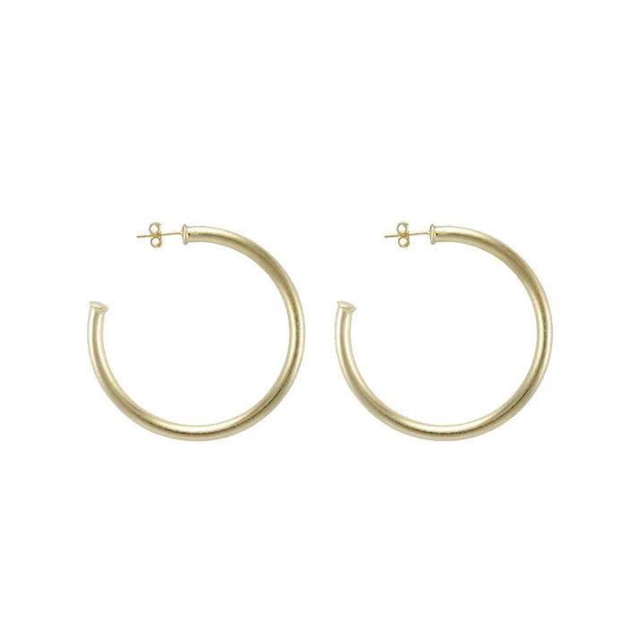Petite Everybody&#39;s Favorite Hoop , Color: BRUSHED GOLD