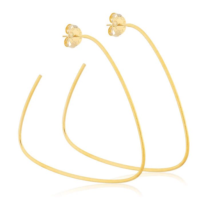 Avery Hoop , Color: BRUSHED GOLD