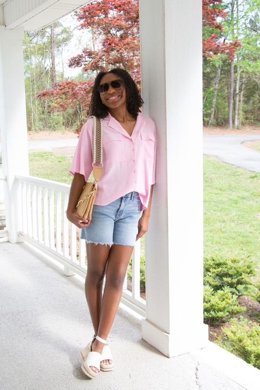 Keep it Close Linen Blended Oversized Pocket Top