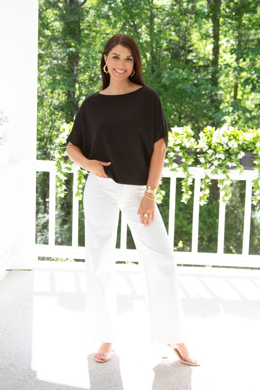 Short Sleeve Scuba Oversized Top