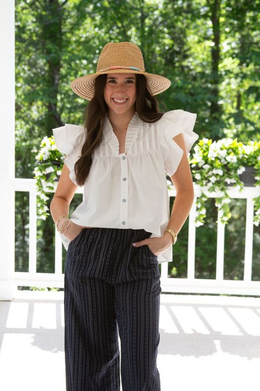 Elastic Waist Striped Pant
