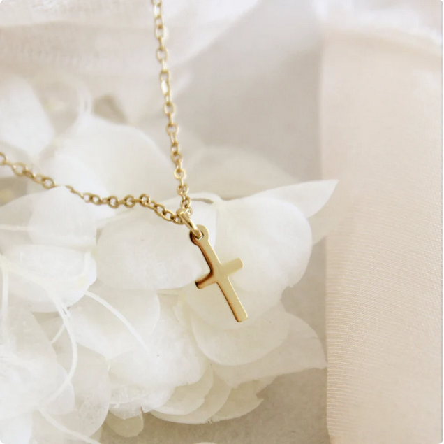 Delicate Cross Necklace 1 Corinthians 1:18
