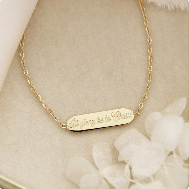 All Glory Be To Christ Bracelet, Cross Bracelet
