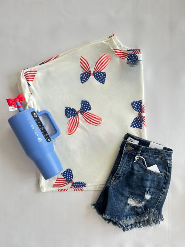 Name of Freedom Fourth of July Brow French Terry Top