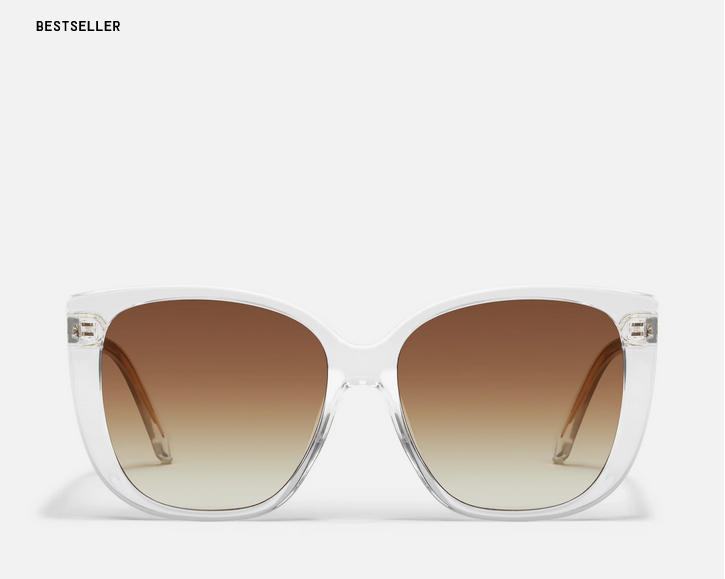 QUAY Anyways Sunglasses GOLD/SMOKE