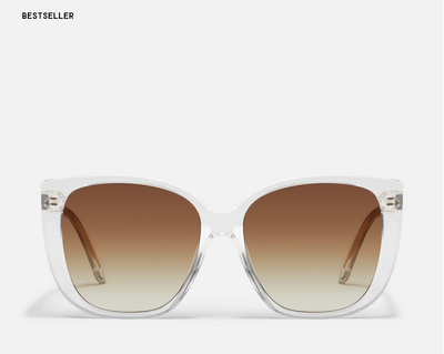 QUAY Anyways Sunglasses GOLD/SMOKE