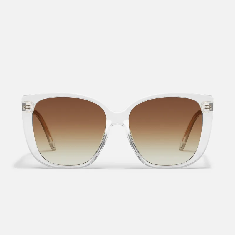 QUAY Ever After Sunglasses CLEAR/SEPIA