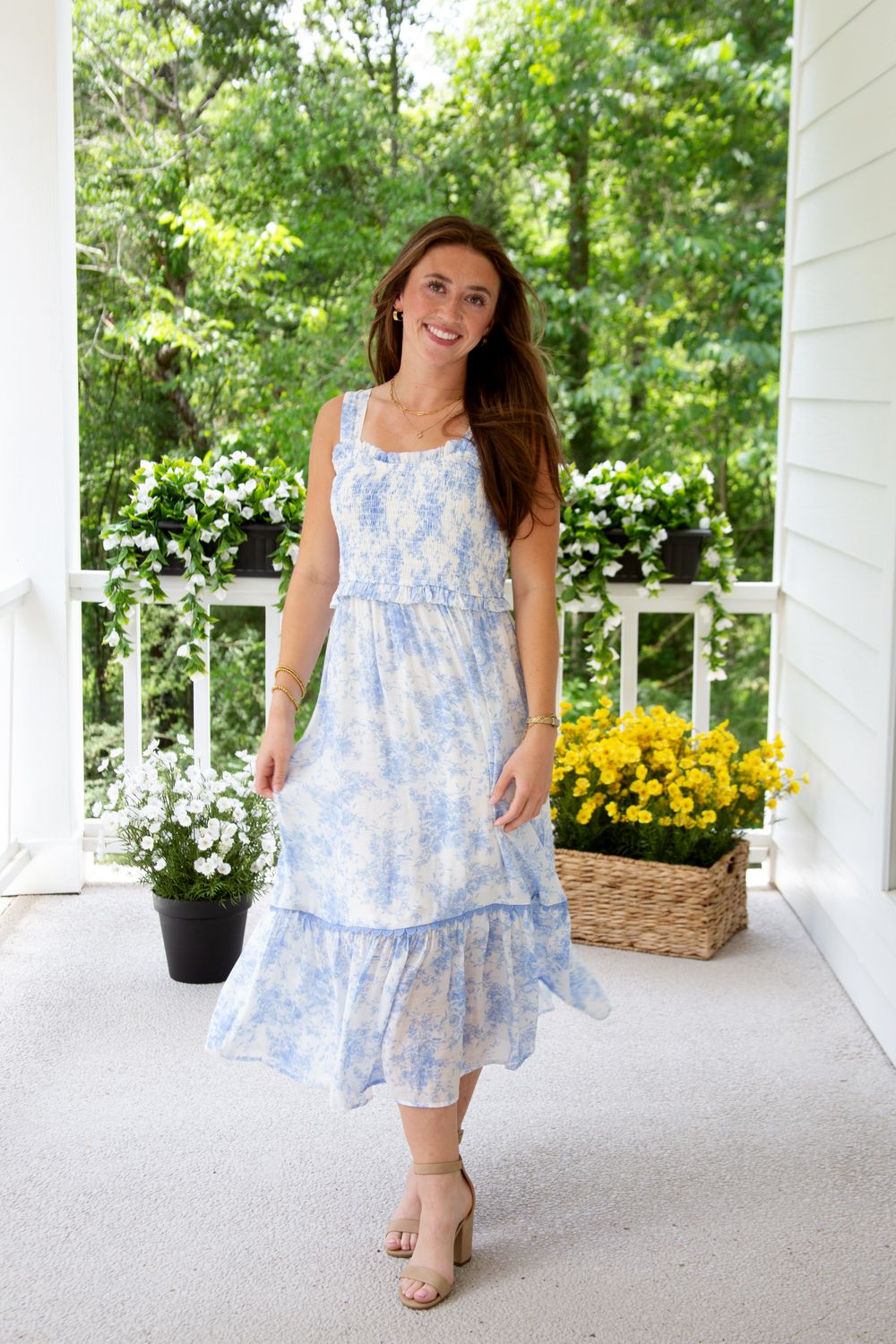 Shades of Tomorrow Sweetheart Ruffle Midi Dress