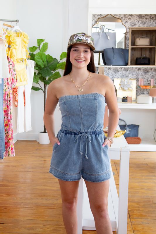 Hailey Tube Jean Romper