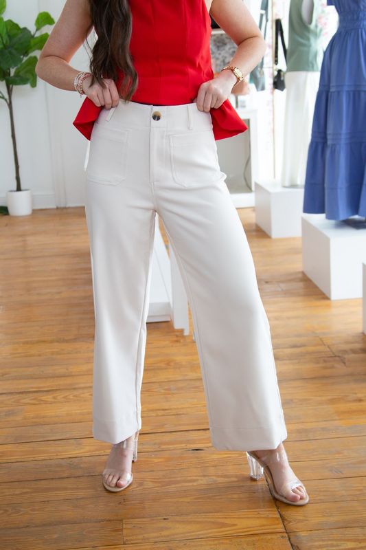 Colette Cropped Wide Leg Pant