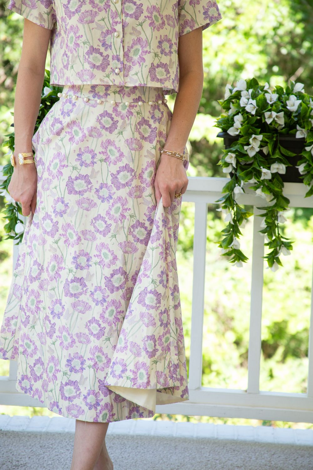 Feel the Connection Pearl Accent Midi Skirt
