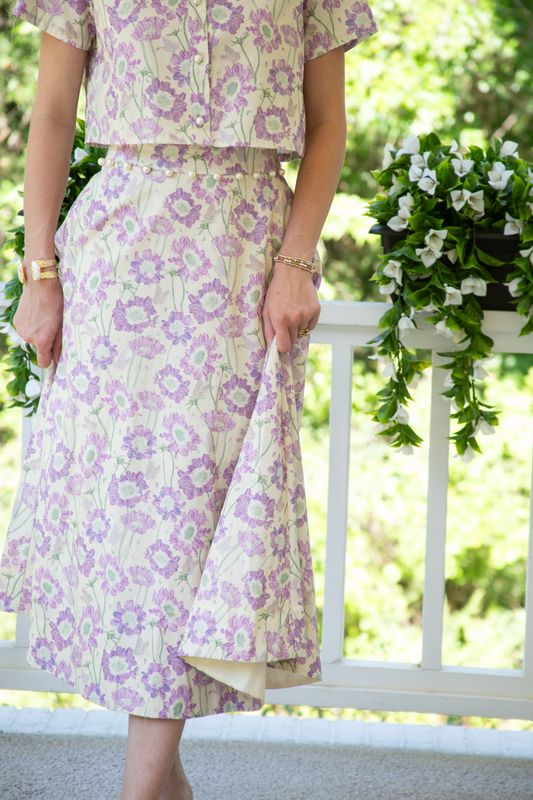 Feel the Connection Pearl Accent Midi Skirt
