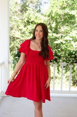 First Look Ruffle Smocked Dress