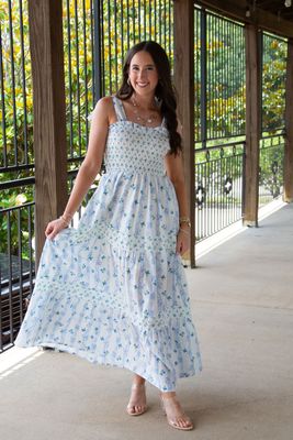 Hold Me Close Floral Tie Shoulder Maxi Dress