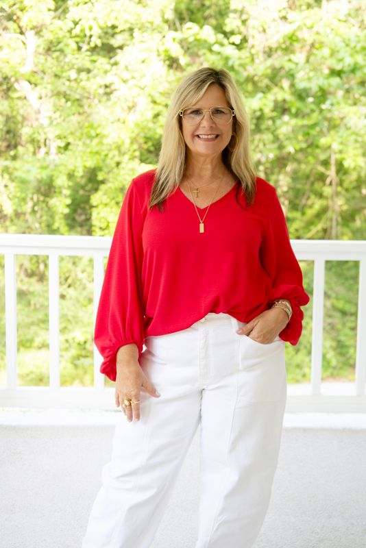 Chin Up Draped Bubble Sleeve Top