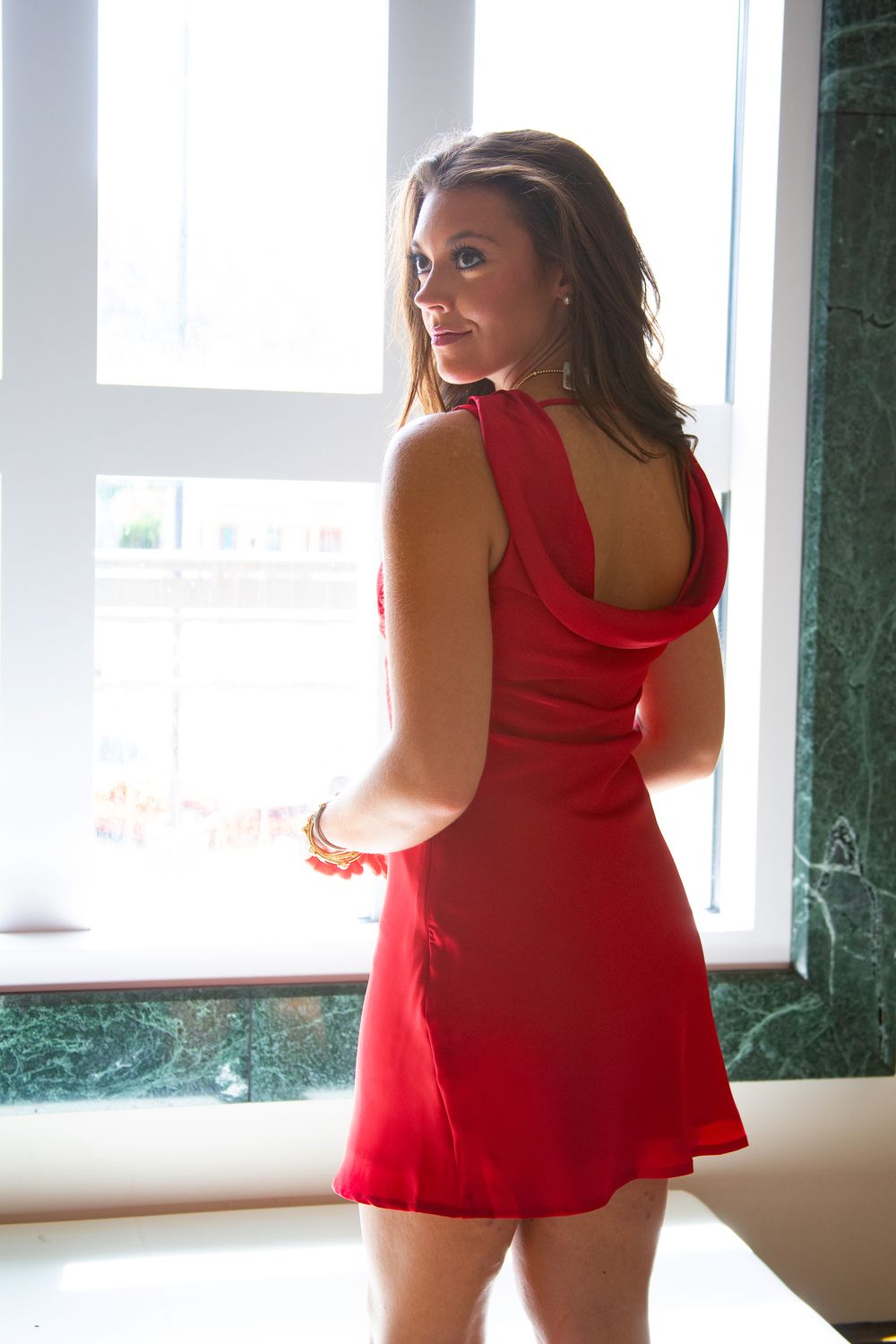 Second of Your Time Draped Satin Mini Dress