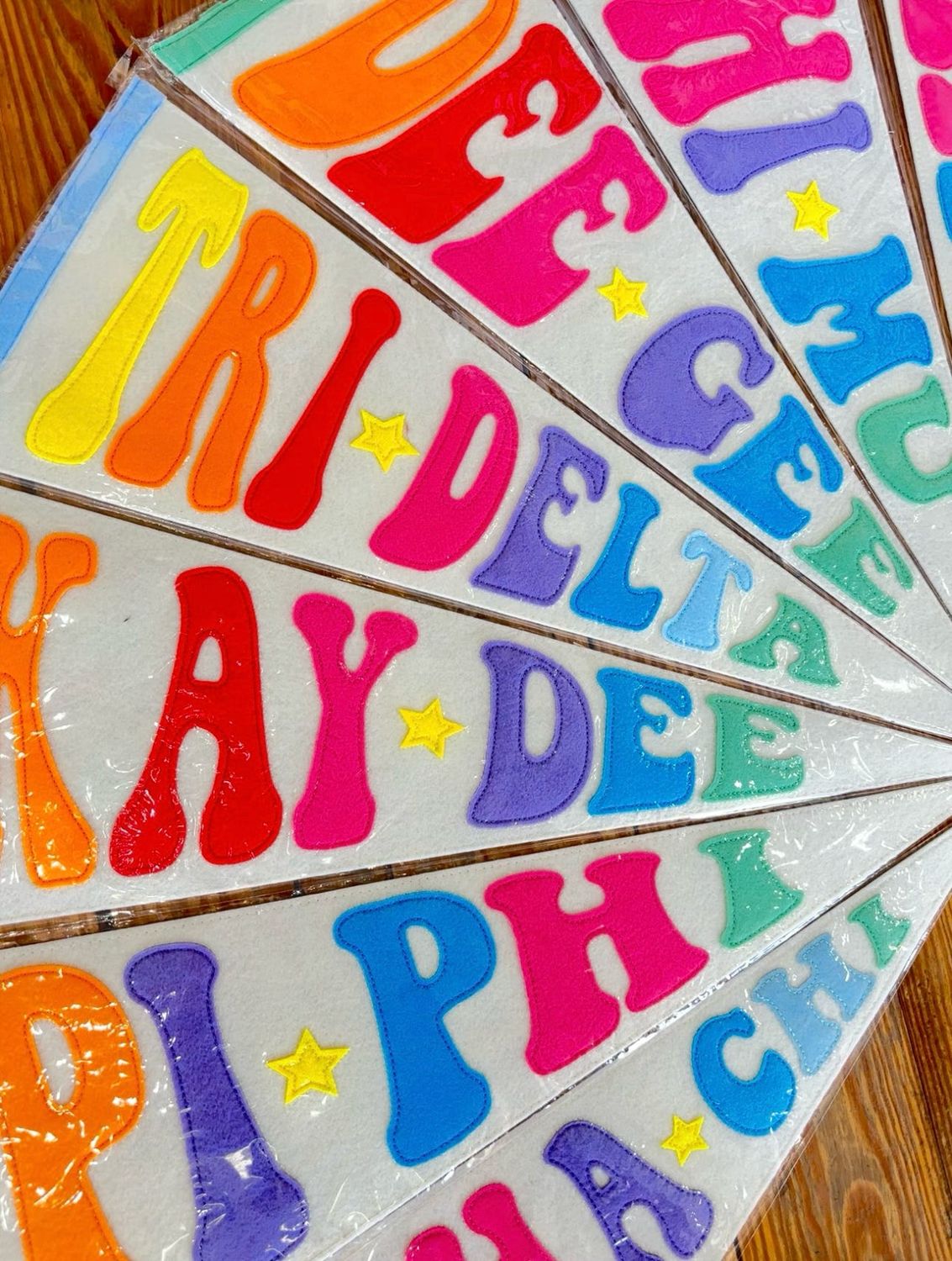 Sorority Rainbow Pennant Flag