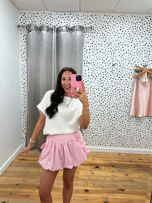 Piece by Peace Bubble Ribbon Bow Skort