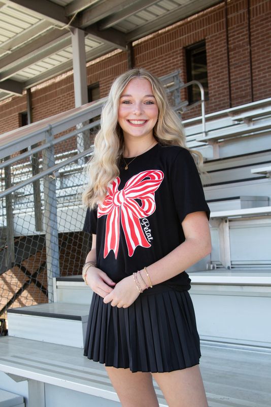 Petal Bow Front Graphic Tee