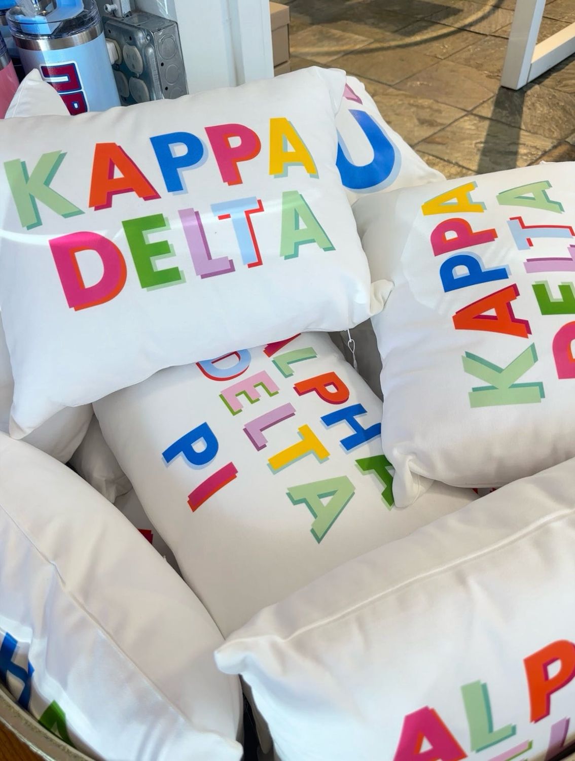 Sorority Block Letter Pillow