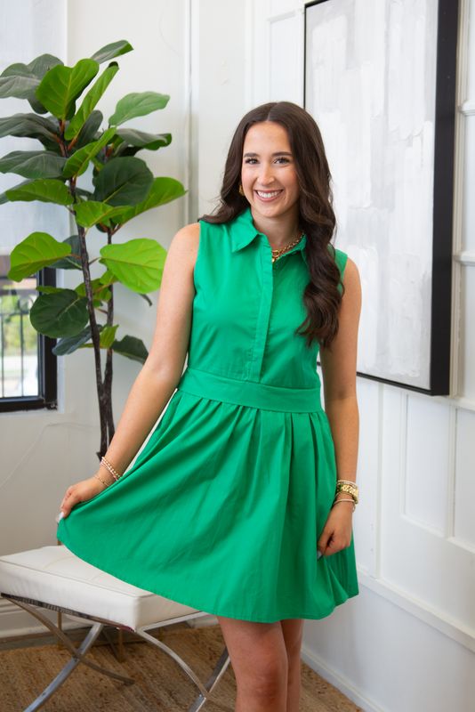 Call it a Day Collared Overlay Dress