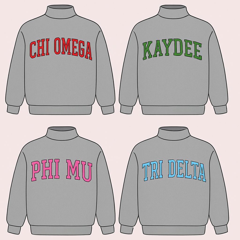 Sorority Mock Neck Sweatshirt