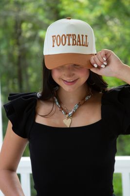 Football Trucker Hat BROWN