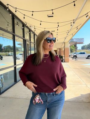 Radiating Compliments Scuba Boatneck Tunic